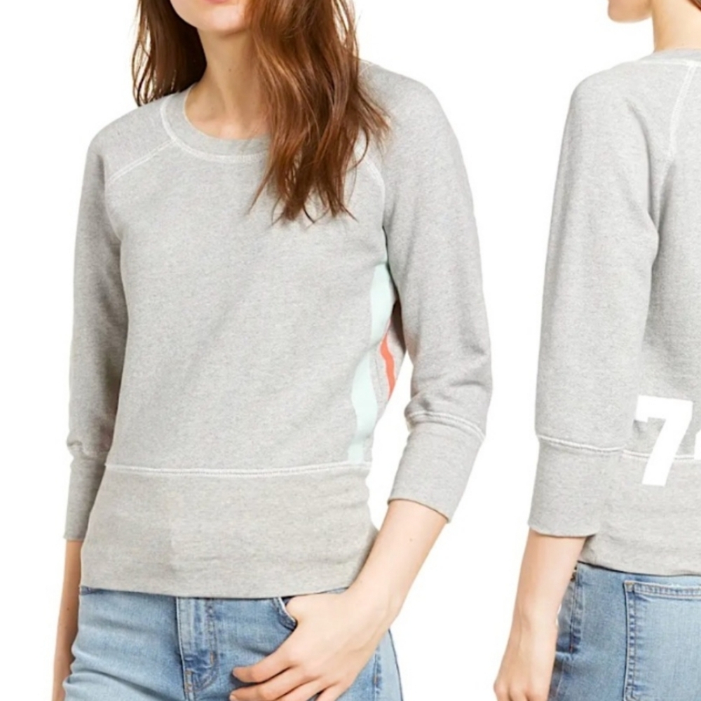 Current/Elliott Women's Grey Sweatshirt Size 3 / Large The Dallas Sweatshirt